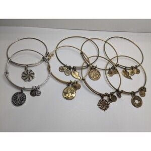 8 Alex & Ani Adjustable Bangle Bracelets